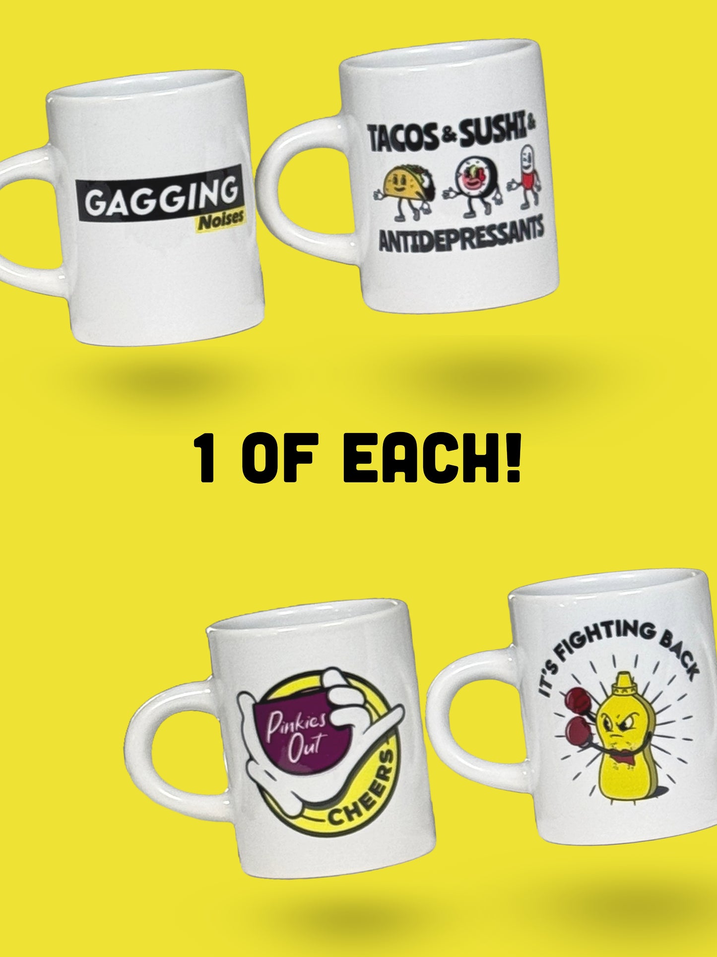 4pc - Espresso Mug Collection