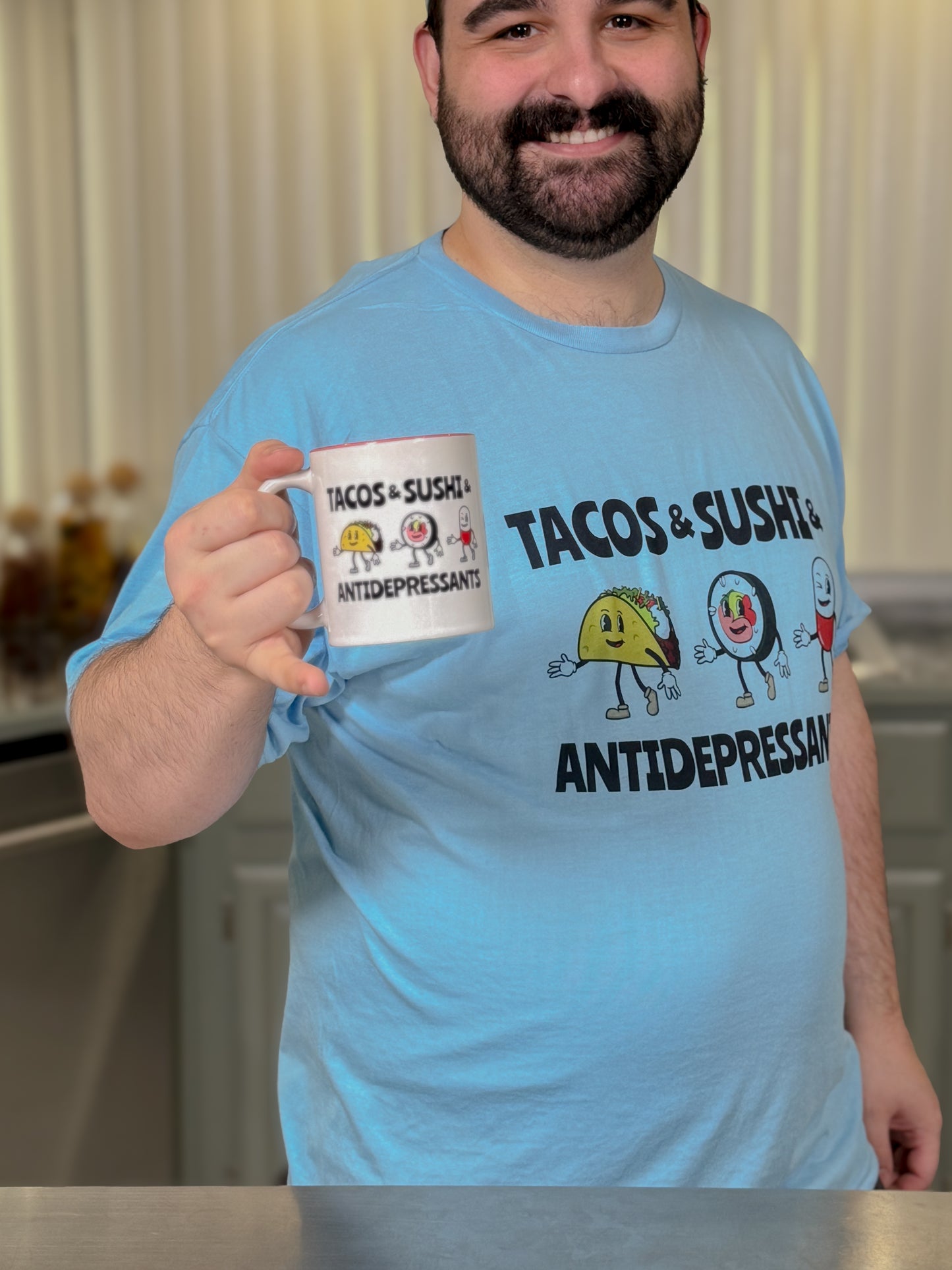 Tacos And Sushi And Antidepressants Coffee Mug